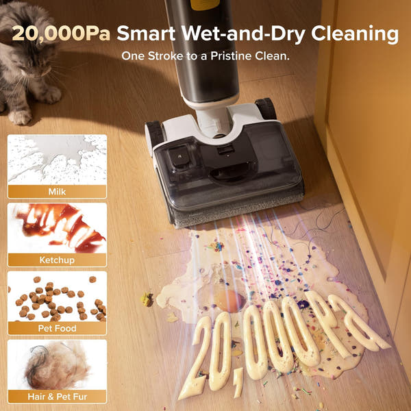 roborock F25 GT Gen 2 Wet Dry Vacuum Cleaner, Cordless Vacuum Mop Combo