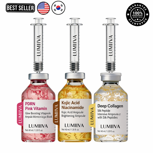 Lumiiva Korean Ampoule Trio™ — 3-Step “Glow Reset”