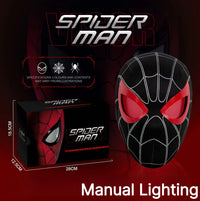 In Stock Miles Spider-Man 1:1 Scale Electronic Mask With Moving Glowing Eyes Ring Control Cosplay Toy Gift For Boys Gift
