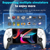SF3500 Handheld Game Console, 5-Inch IPS Large Screen Portable Game Console, Built-in 20000+ Games, Supports FHD Output