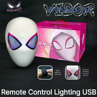 In Stock Miles Spider-Man 1:1 Scale Electronic Mask With Moving Glowing Eyes Ring Control Cosplay Toy Gift For Boys Gift