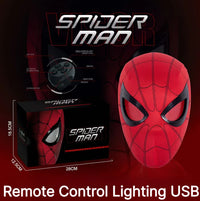 In Stock Miles Spider-Man 1:1 Scale Electronic Mask With Moving Glowing Eyes Ring Control Cosplay Toy Gift For Boys Gift