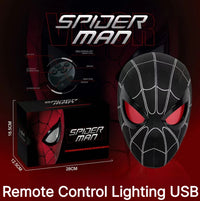 In Stock Miles Spider-Man 1:1 Scale Electronic Mask With Moving Glowing Eyes Ring Control Cosplay Toy Gift For Boys Gift