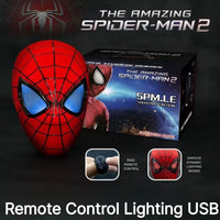 In Stock Miles Spider-Man 1:1 Scale Electronic Mask With Moving Glowing Eyes Ring Control Cosplay Toy Gift For Boys Gift