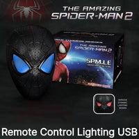 In Stock Miles Spider-Man 1:1 Scale Electronic Mask With Moving Glowing Eyes Ring Control Cosplay Toy Gift For Boys Gift