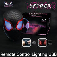 In Stock Miles Spider-Man 1:1 Scale Electronic Mask With Moving Glowing Eyes Ring Control Cosplay Toy Gift For Boys Gift