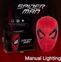 In Stock Miles Spider-Man 1:1 Scale Electronic Mask With Moving Glowing Eyes Ring Control Cosplay Toy Gift For Boys Gift