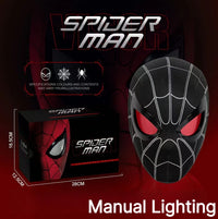 In Stock Miles Spider-Man 1:1 Scale Electronic Mask With Moving Glowing Eyes Ring Control Cosplay Toy Gift For Boys Gift