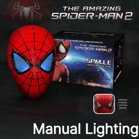 In Stock Miles Spider-Man 1:1 Scale Electronic Mask With Moving Glowing Eyes Ring Control Cosplay Toy Gift For Boys Gift